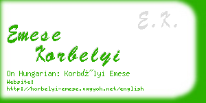 emese korbelyi business card